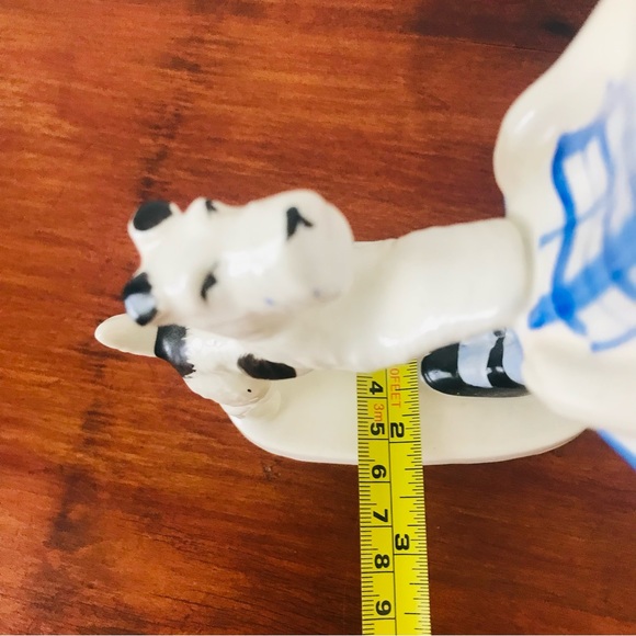 Vintage Porcelain Girl and Schnauzer/Airedale Dog Figurine, Made in Japan - Picture 10 of 10